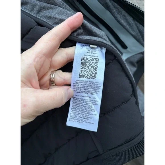 Mens‎ GUESS Grey Quilted Puffer Bomber Jacket Size XL Style MA6S17-3779 - Picture 6 of 6